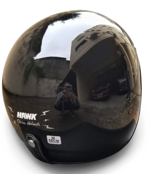 Caco Hawk 721 Negro Liso Brillo de atrás Portal moto Latino tienda oficial