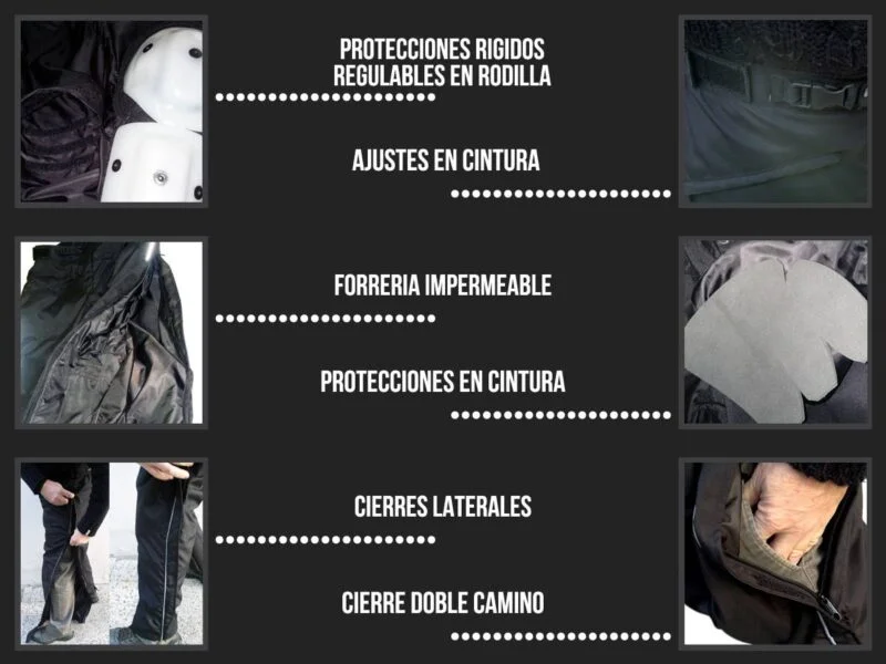 Detalles del Sobrepantalón de moto Jama