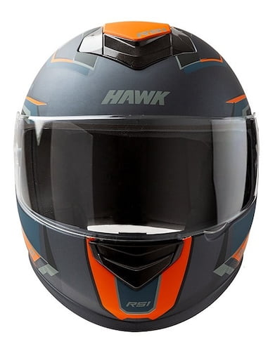 Casco Hawk RS1 Alpha Naranja Mate - Edición Limitada de frente