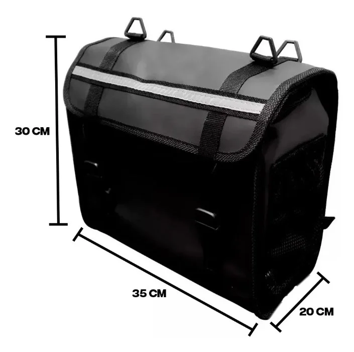 Alforjas para Moto Pampa Rigidas e Impermeables medidas