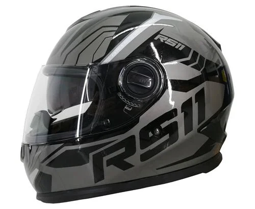 Casco RS11 Revo Integral Gris y Negro Brillo perfil izquierdo