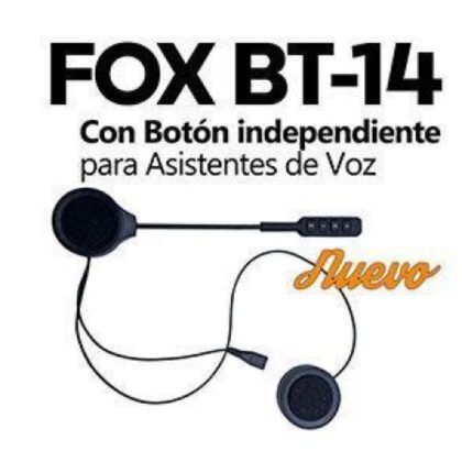 Fox BT14 Auriculares Bluetooth para Casco de Moto Manos Libres Foxcomm