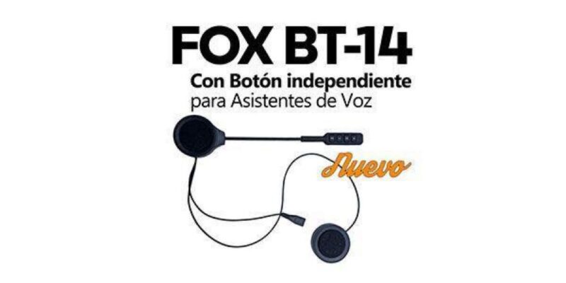 Fox BT14 Auriculares Bluetooth para Casco de Moto Manos Libres Foxcomm