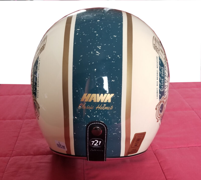 Casco Hawk 721 Ruta 40 Beige Claro de atrás