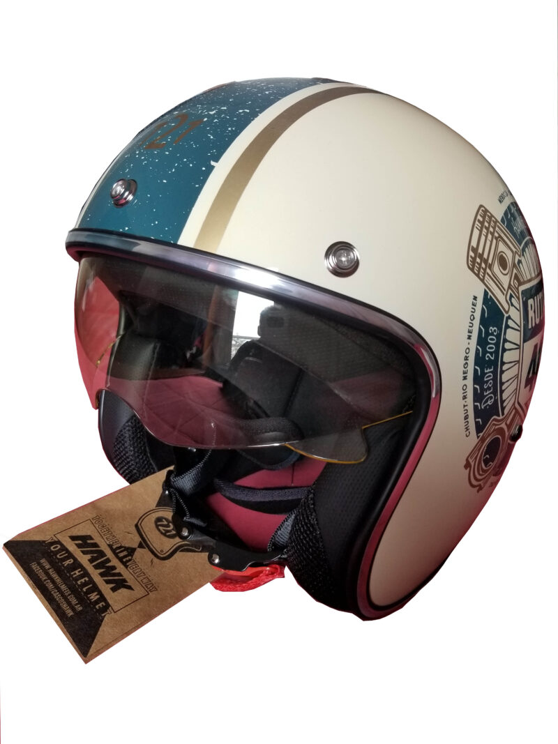 Casco Hawk 721 Ruta 40 Beige Claro medio perfil