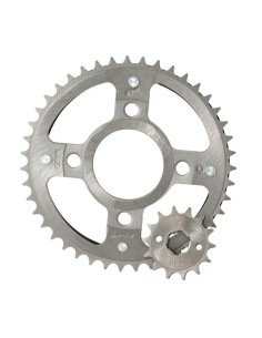 KIT TRANSMISION PIÑON Y CORONA HONDA TITAN 99 CHOHO CON DEFENSA KIT TRANSMISION PIÑON Y CORONA HONDA TITAN 99 CHOHO CON DEFENSA