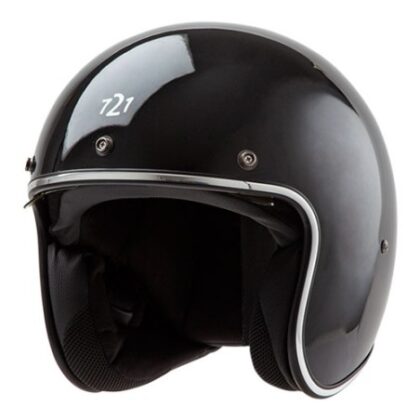 CASCO ABIERTO 721 CLASSIC NEGRO BRILLANTE NEGRO MATE