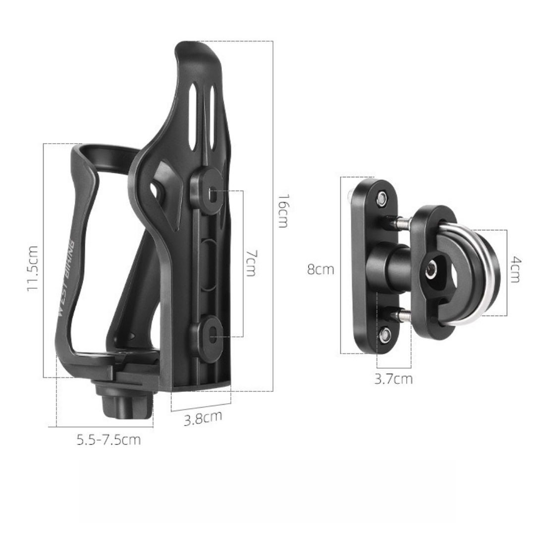 Porta botellas para moto Soporte ajustable durable y fácil de instalar porta caramañola - Porta botella para moto