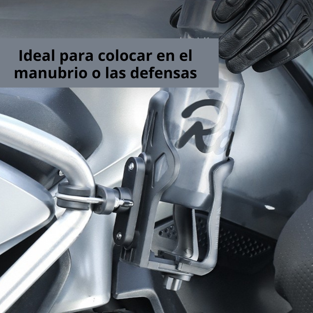 Porta botellas para moto Soporte ajustable durable y fácil de instalar porta caramañola - Porta botella para moto