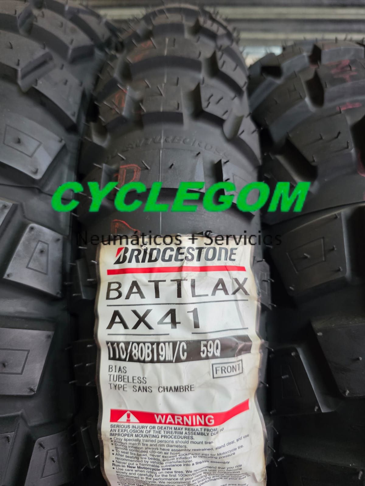 CUBIERTA 110-80-19 BRIDGESTONE ADVENTURECROSS AX41 Delantera CUBIERTA 110-80-19 BRIDGESTONE ADVENTURECROSS AX41 Delantera