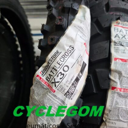 CUBIERTA BRIDGESTONE BATTLECROSS X30 80/100-21 Delantera