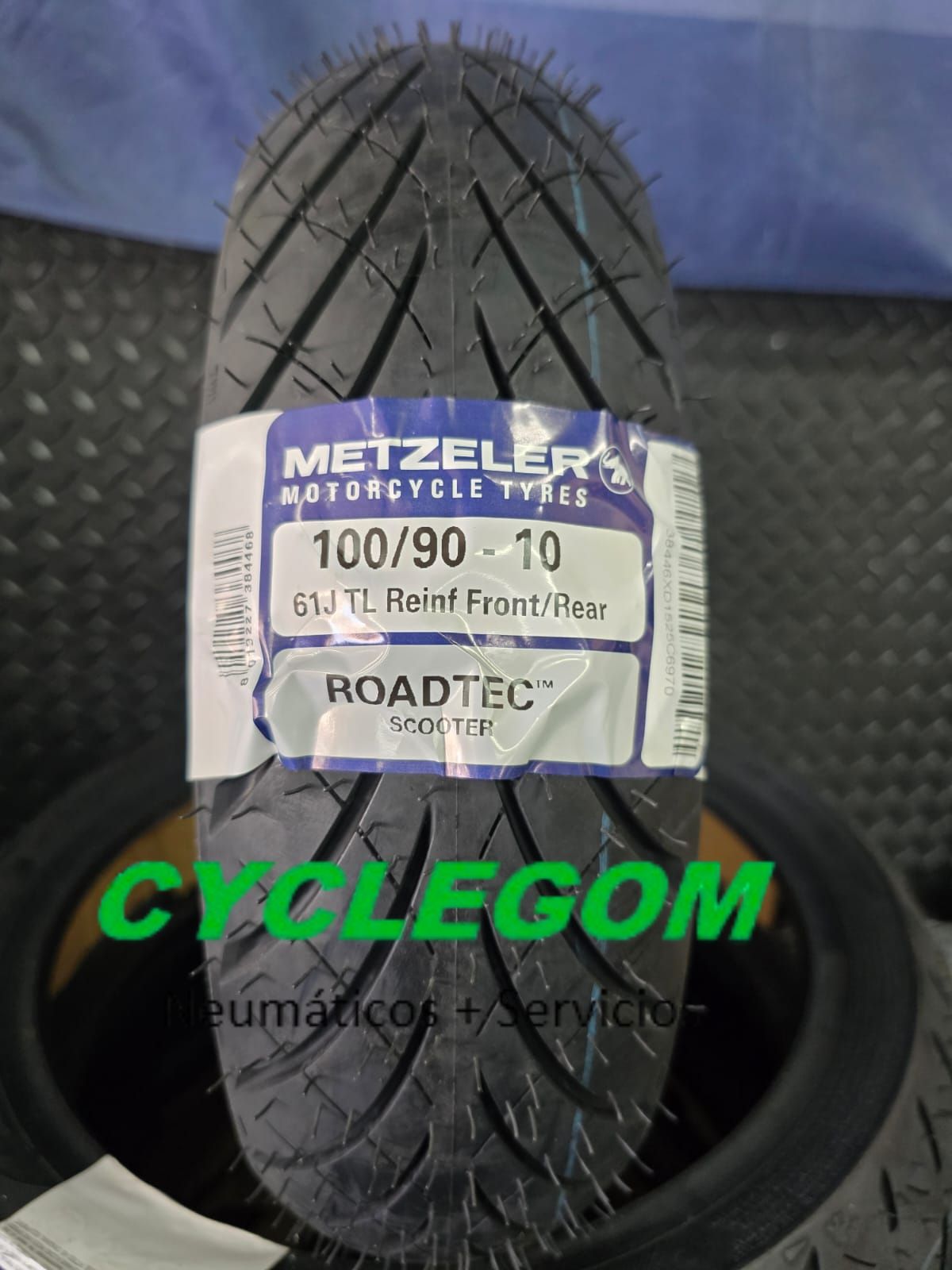 CUBIERTA 100/90-10 61J METZELER ROADTEC SCOOTER REINF TL Trasera CUBIERTA 100/90-10 61J METZELER ROADTEC SCOOTER REINF TL Trasera