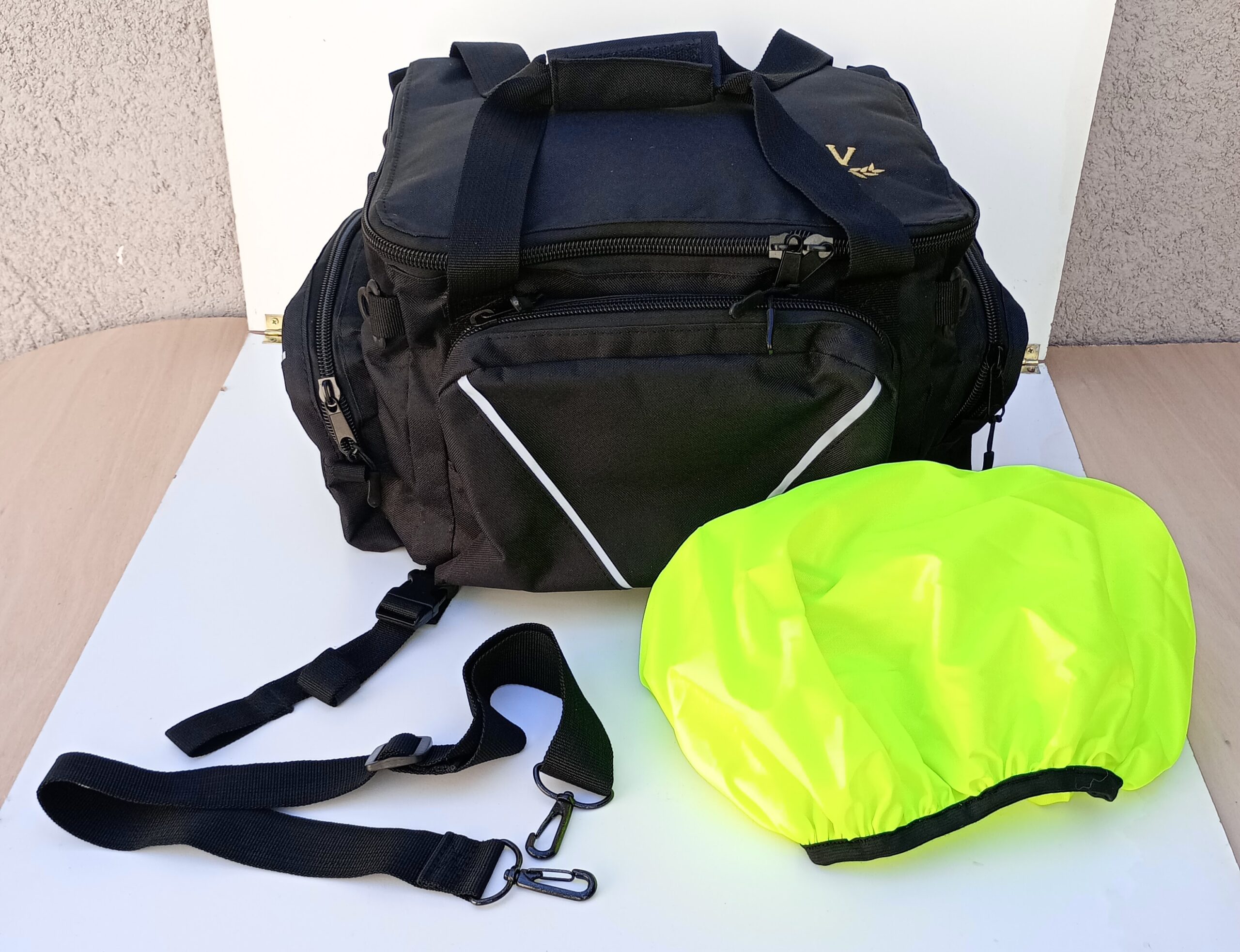 Bolso trasero grande Cordura Calidad Premium con funda para lluvia Bolso trasero Cordura Calidad Premium con funda para lluvia