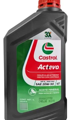 Aceite Castrol Actevo 20w50 4t Mineral
