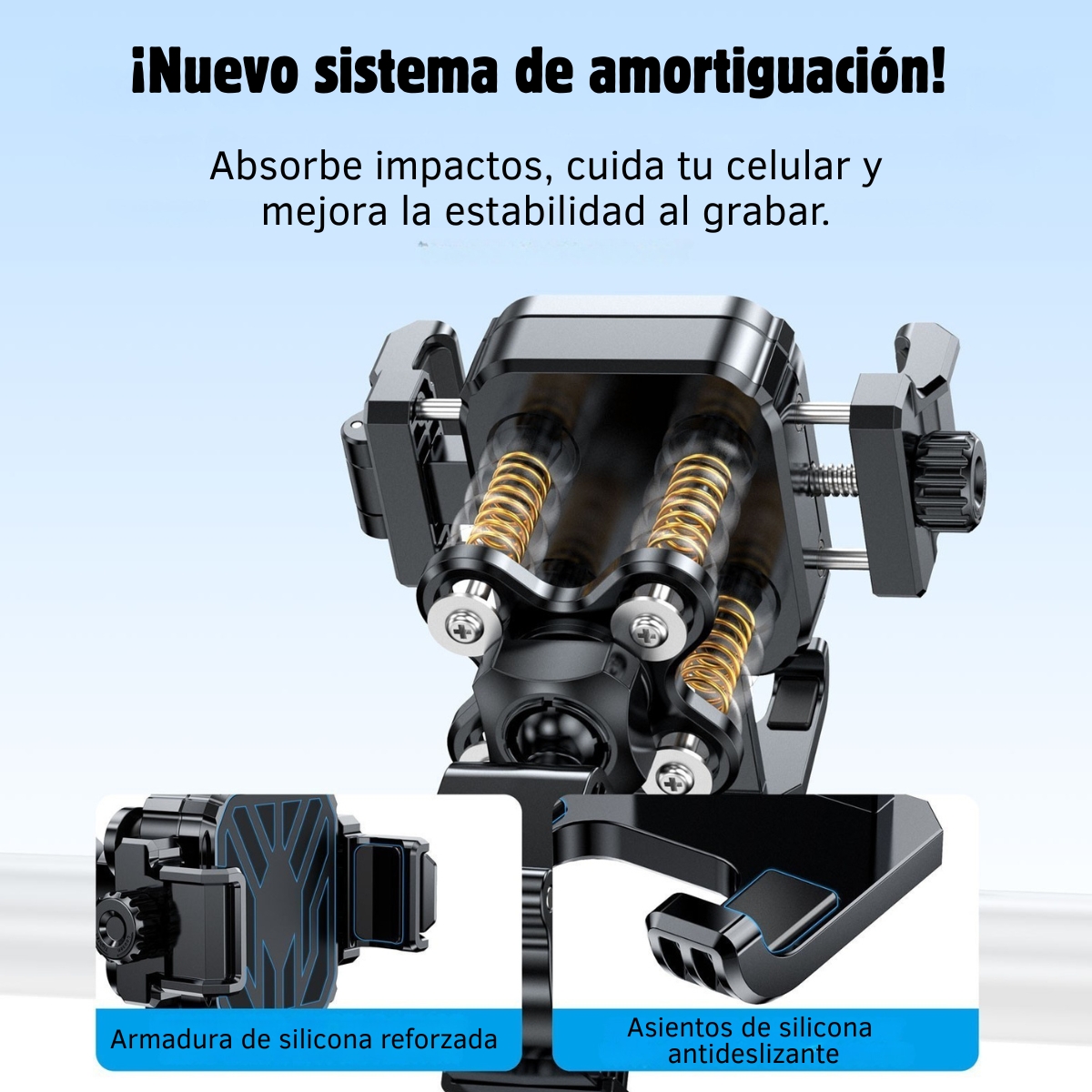 Soporte Para Celular Abs Moto Bici Antivibración Soporte para celular