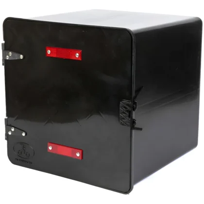 Caja Pizzera 1 Estante Reforzada Negra