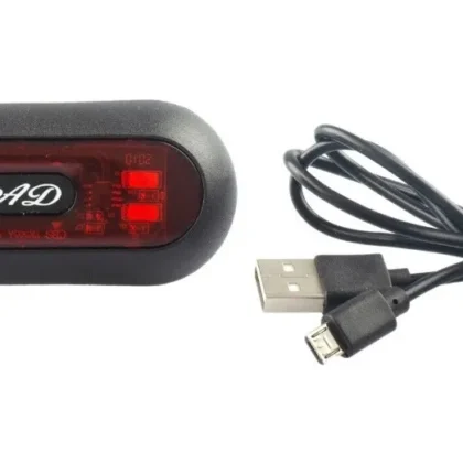 Faro Led Para Casco Tras. Rojo Autoadhesivo (recargable Usb)