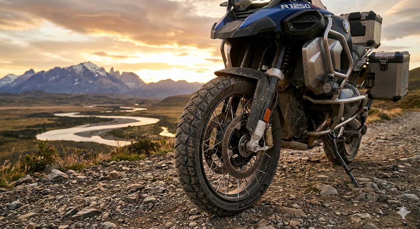 Cubierta 90/90-21 Michelin Anakee Adventure BMW R1250GS con Michelin Anakee Adventure
