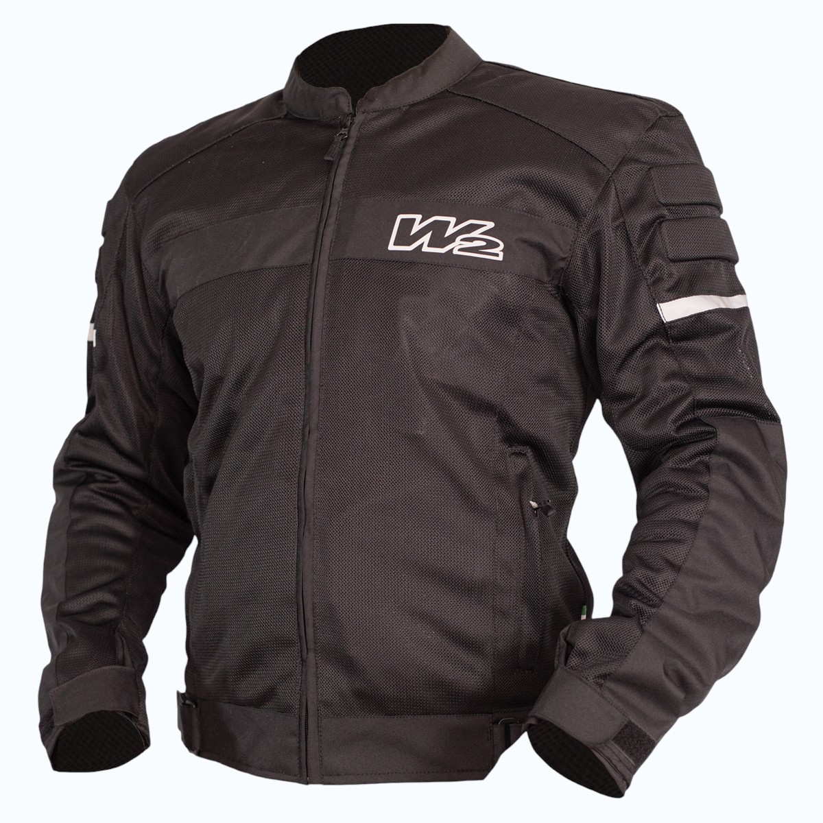 Campera Moto W2 Verano - 600D Protector con Cierre Reflector - Negra Campera Verano W2