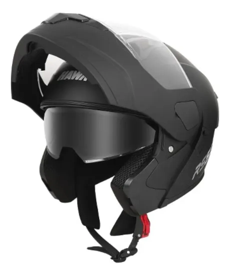 Casco Rebatible Hawk RS5X - Solid Negro Mate- Certificación DOT Casco Rebatible Hawk RS5X - Solid Negro Mate- Certificación DOT - Imagen 2