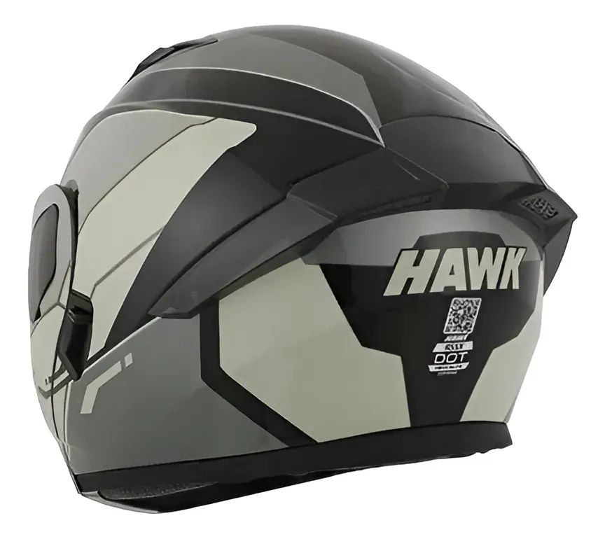 Casco Rebatible Hawk RS5X - Hunter Gris Brillante - Certificación DOT Casco Rebatible Hawk RS5X - Hunter Gris Brillante - Certificación DOT - Imagen 4