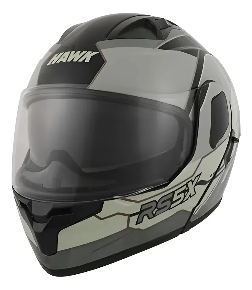 Casco Rebatible Hawk RS5X - Hunter Gris Brillante - Certificación DOT Casco Rebatible Hawk RS5X - Hunter Gris Brillante - Certificación DOT - Imagen 3