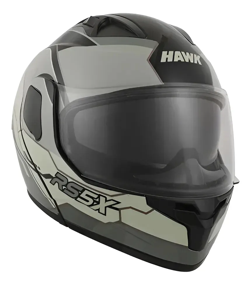 Casco Rebatible Hawk RS5X - Hunter Gris Brillante - Certificación DOT Casco Rebatible Hawk RS5X - Hunter Gris Brillante - Certificación DOT - Imagen 5