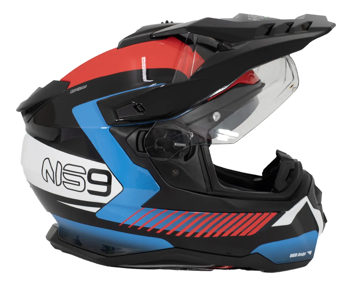CASCO NOS MODELO NS9 - DUAL SPORT - MIRAGE BLACK BRILLANTE - ECE 22.06 CASCO NOS MODELO NS9 - DUAL SPORT - MIRAGE BLACK BRILLANTE - ECE 22.06 - Imagen 2