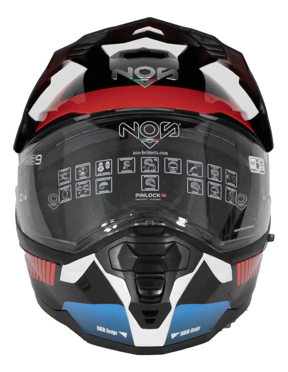 CASCO NOS MODELO NS9 - DUAL SPORT - MIRAGE BLACK BRILLANTE - ECE 22.06 CASCO NOS MODELO NS9 - DUAL SPORT - MIRAGE BLACK BRILLANTE - ECE 22.06 - Imagen 6