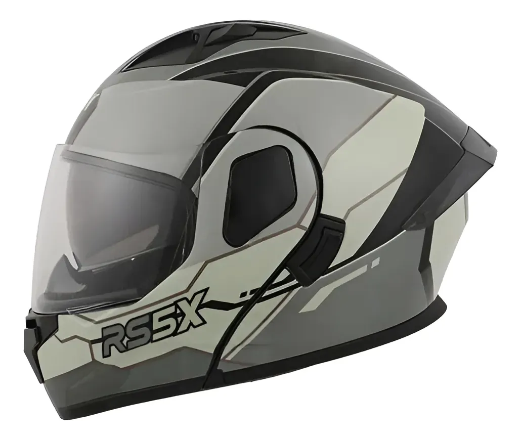 Casco Rebatible Hawk RS5X - Hunter Gris Brillante - Certificación DOT Casco Rebatible Hawk RS5X - Hunter Gris Brillante - Certificación DOT