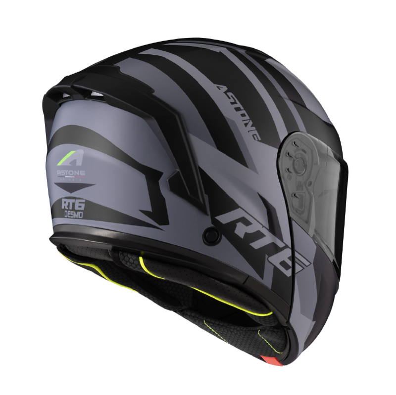 CASCO ASTONE REBATIBLE- RT6 DESMO MATT BLACK/GREY - ECE 22.06 CASCO ASTONE REBATIBLE- RT6 DESMO MATT BLACK/GREY - ECE 22.06 - Imagen 3