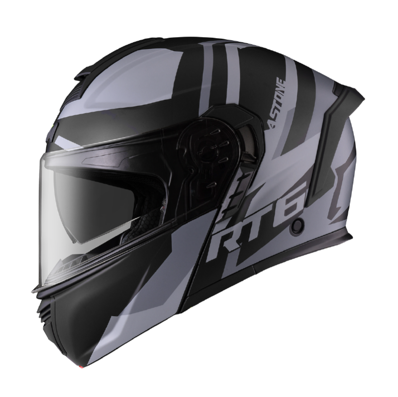 CASCO ASTONE REBATIBLE- RT6 DESMO MATT BLACK/GREY - ECE 22.06 CASCO ASTONE REBATIBLE- RT6 DESMO MATT BLACK/GREY - ECE 22.06 - Imagen 2
