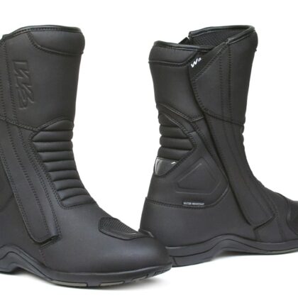 Botas de Moto W2Boots 553 Impermeables Cuero Genuino Touring Unisex