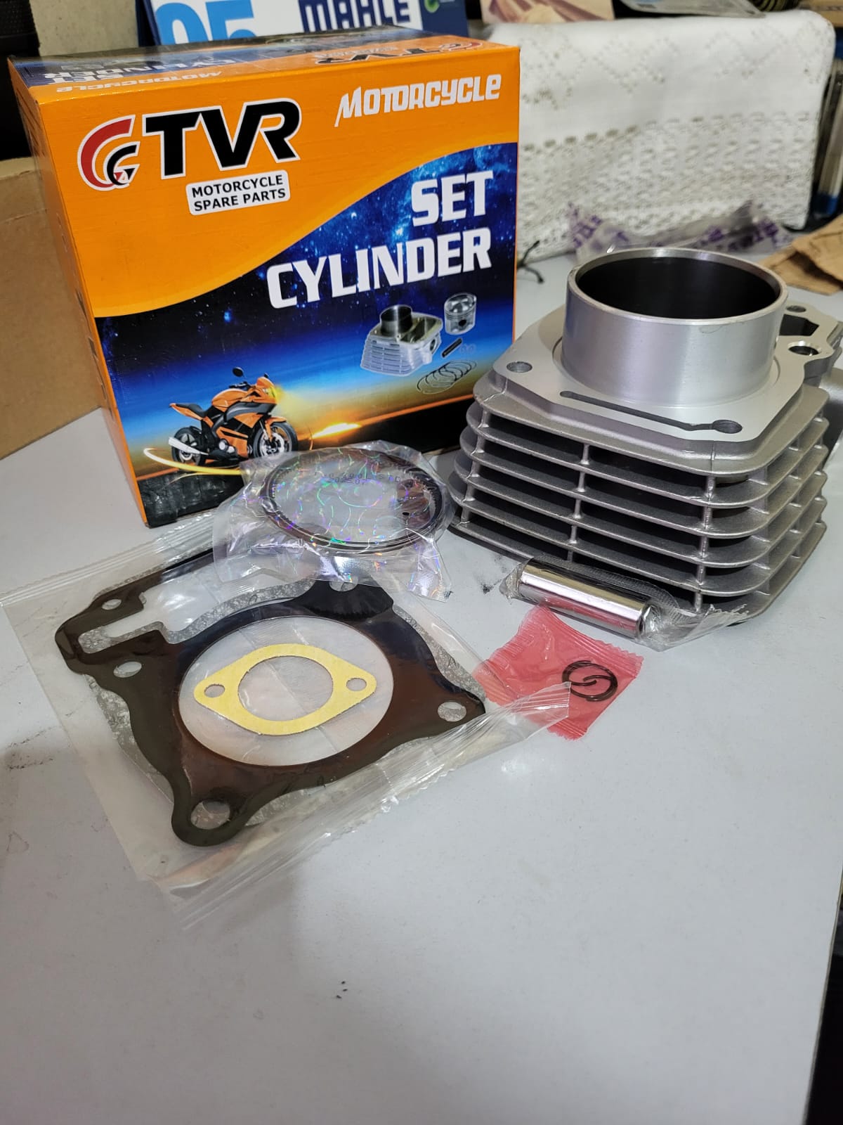 Kit cilindro completo Honda Cg 190 (Potenciado) TVR Kit completo de cilindro Honda Cg 190 Potenciado