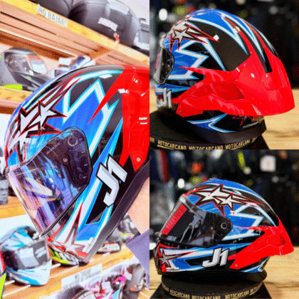 JUST1 J-STR Astro Rojo / Azul / Negro Brillante