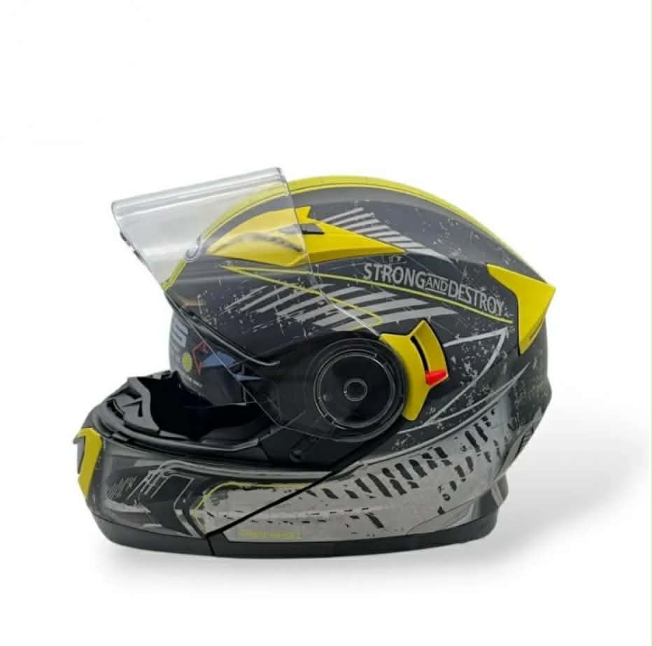 Casco Rebatible YEMA YM-925 negro y amarillo mate talle L Casco Rebatible YEMA YM-925 negro y amarillo mate talle L