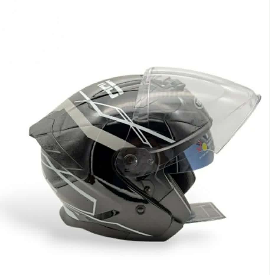 Casco Abierto YEMA YM-655 blanco y negro talle XL Casco Abierto YEMA YM-655 blanco y negro talle XL - Imagen 3