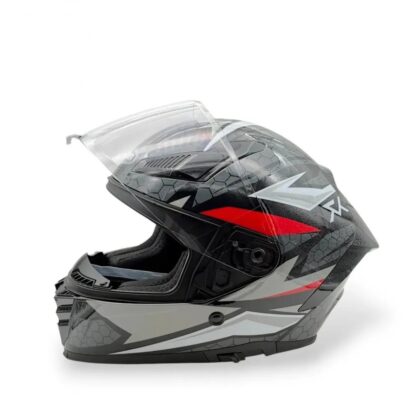 Casco integral yema ym 853 negro rojo brillo talle L