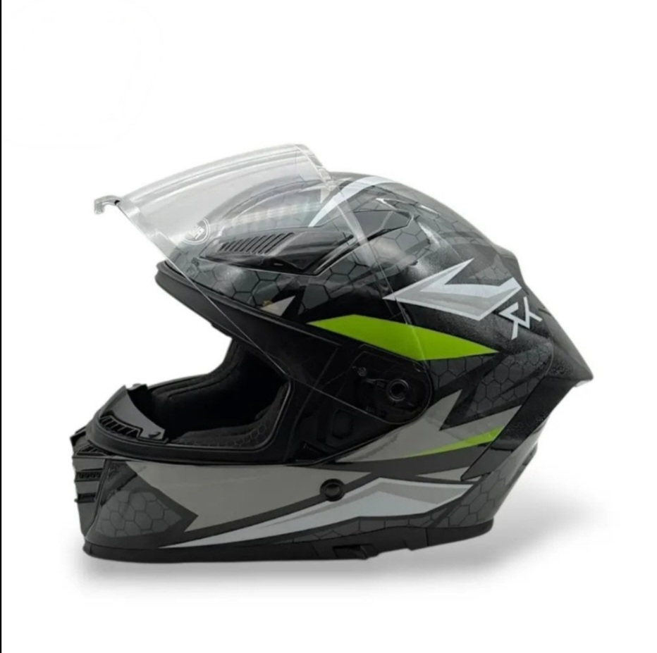 Casco Integral YEMA YM 853 negro- verde brillo talle XL Casco Integral YEMA YM 853 negro- verde brillo talle XL