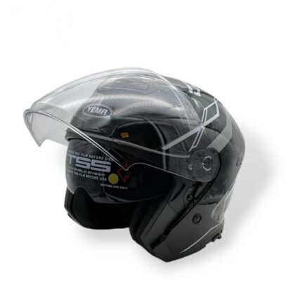 Casco Abierto YEMA YM 655 blanco negro talle L