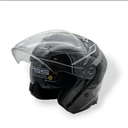 Casco Abierto YEMA YM-655 blanco y negro talle XL
