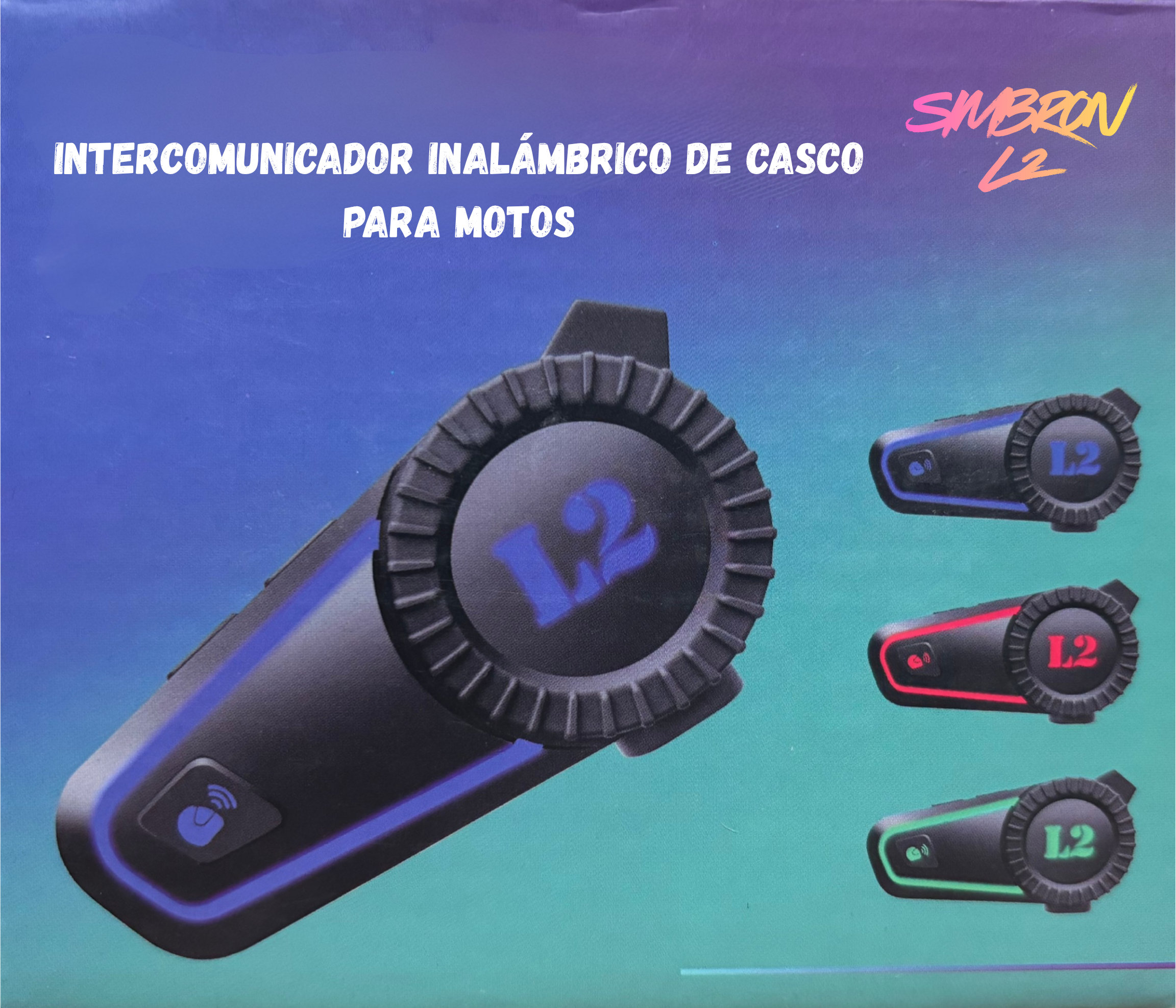 Intercomunicador Moto Simbron L2 Negro Bluetooth Intercomunicador Moto Simbron L2 Negro Bluetooth - Imagen 7