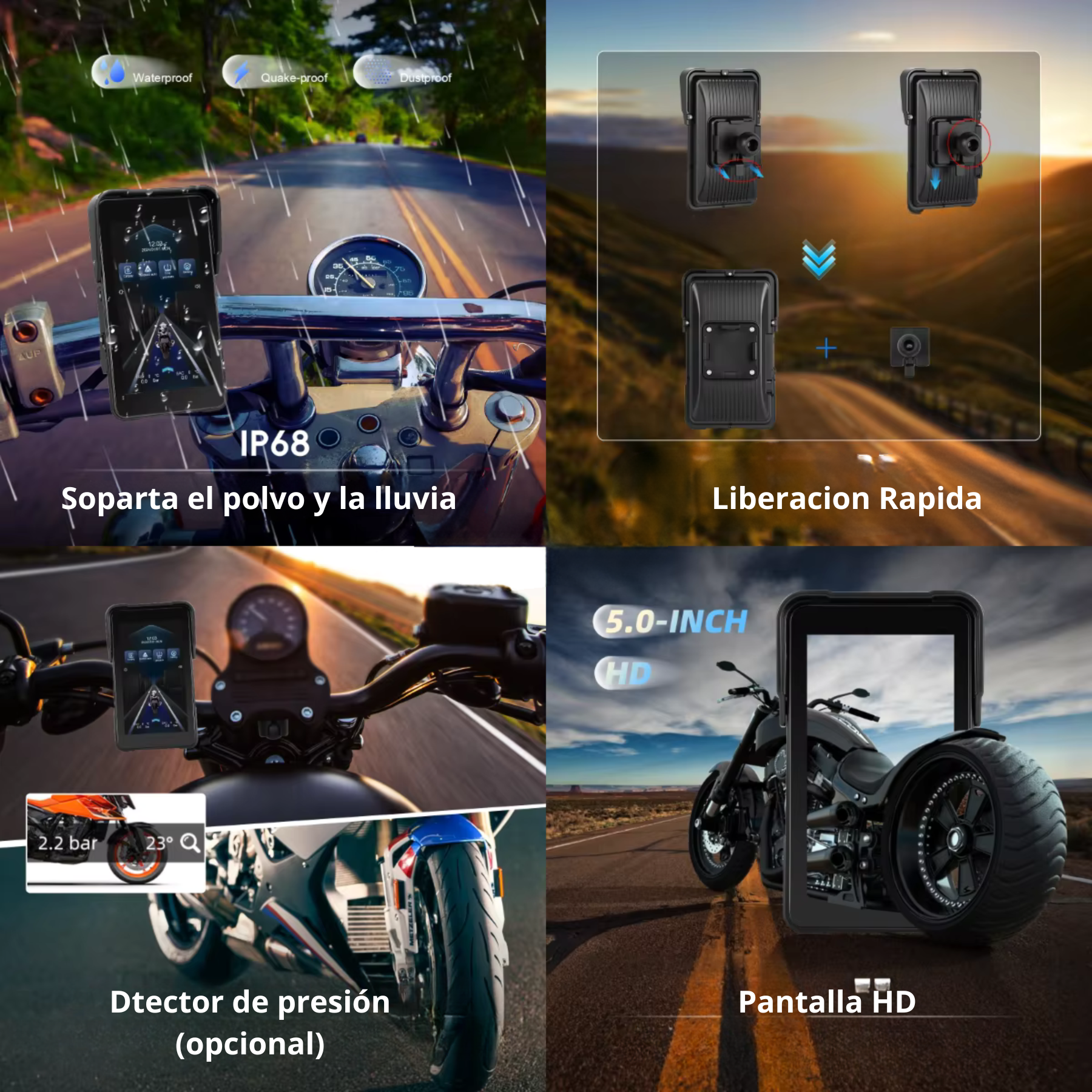 Carplay Moto 5 pulgadas Simbron Android IOS Vertical Carplay Moto 5 pulgadas Simbron Android IOS Vertical - Imagen 2