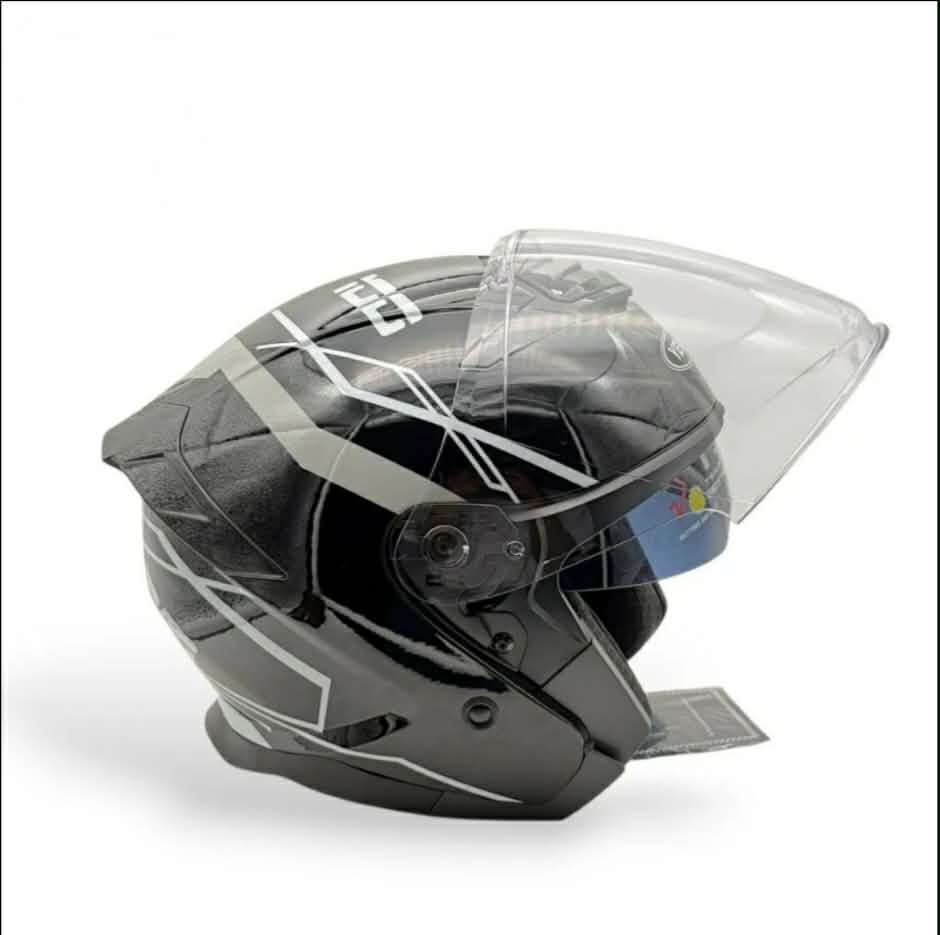 Casco Abierto YEMA YM 655 blanco negro talle L Casco Abierto YEMA YM 655 blanco negro talle L - Imagen 3