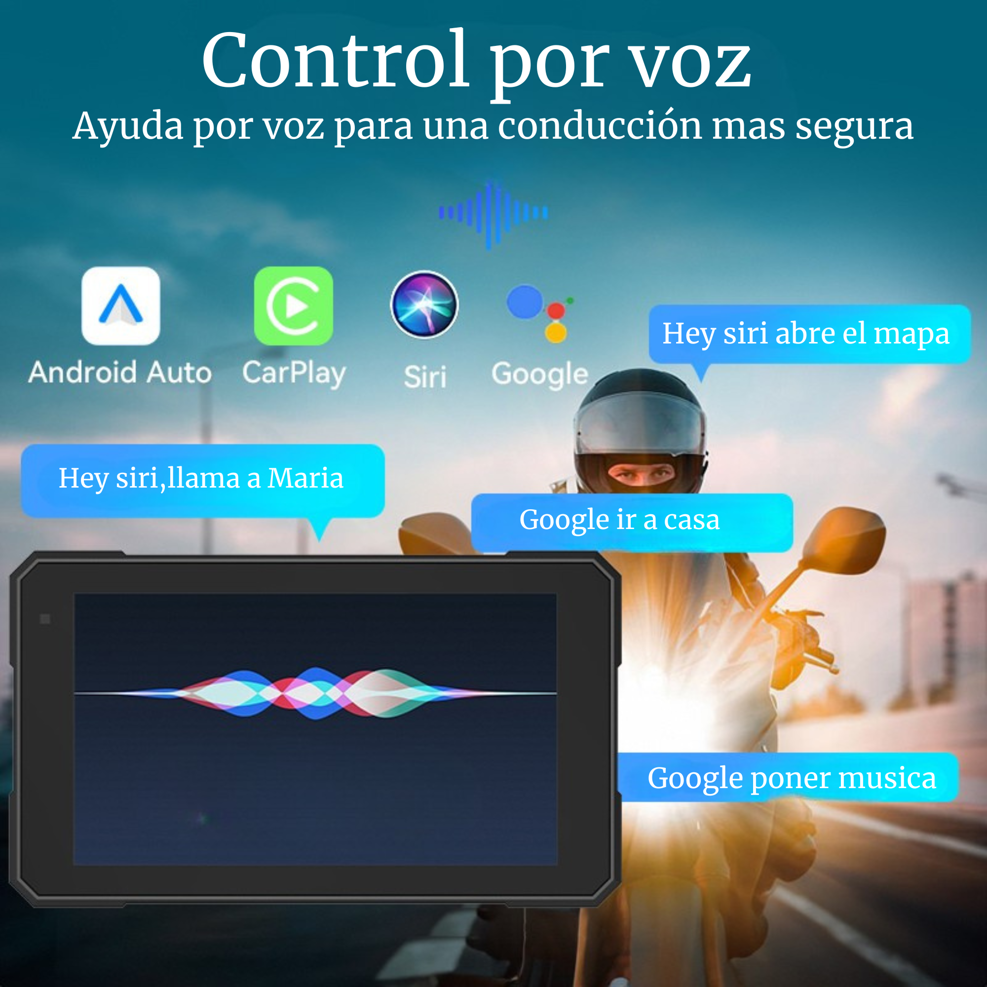 Carplay Moto 5 pulgadas Simbron Android IOS Carplay Moto 5 pulgadas Simbron Android IOS - Imagen 5