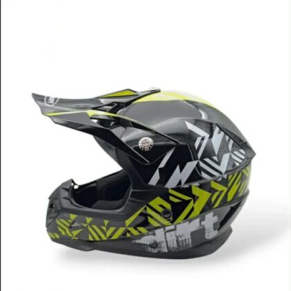 Casco Cross YEMA YM-915 negro amarillo talle M