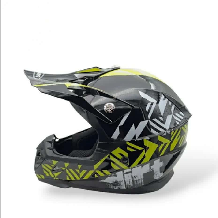 Casco Cross YEMA YM-915 negro amarillo talle M Casco Cross YEMA YM-915 negro amarillo talle M