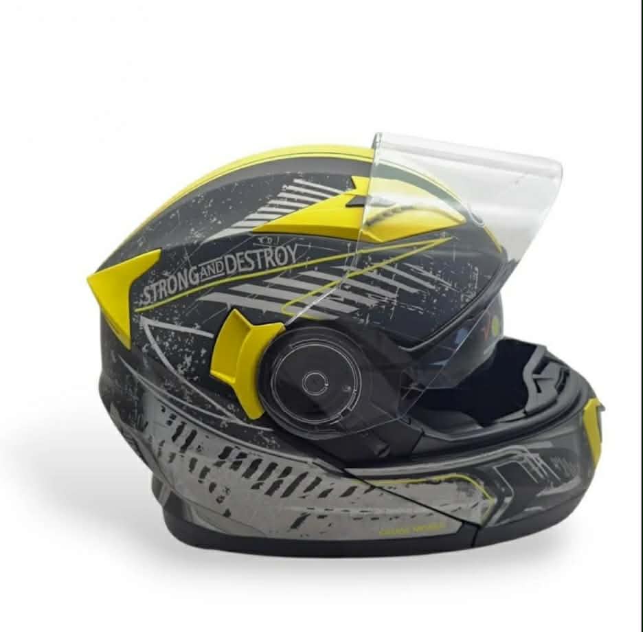 Casco Rebatible YEMA YM-925 negro y amarillo mate talle L Casco Rebatible YEMA YM-925 negro y amarillo mate talle L - Imagen 4