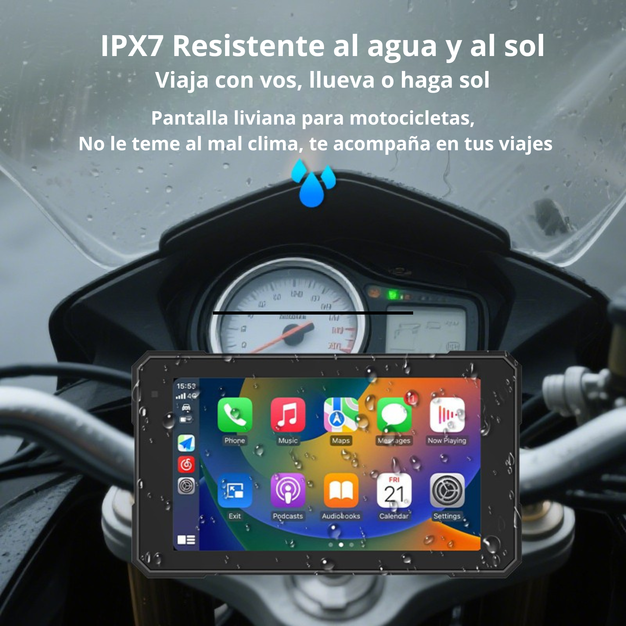 Carplay Moto 5 pulgadas Simbron Android IOS Carplay Moto 5 pulgadas Simbron Android IOS - Imagen 4