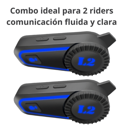 Inicio Intercomunicador Moto Simbron L2 Negro Bluetooth combo x 2 equipos